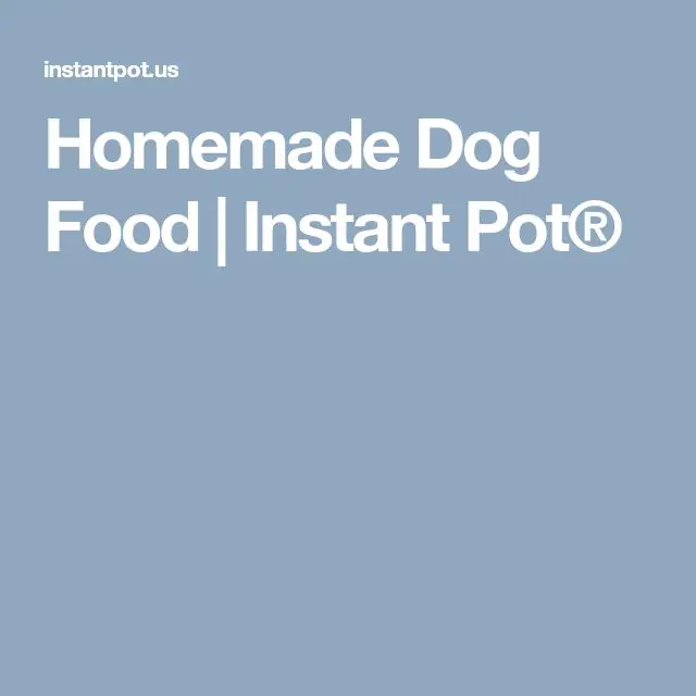 Homemade Dog Food