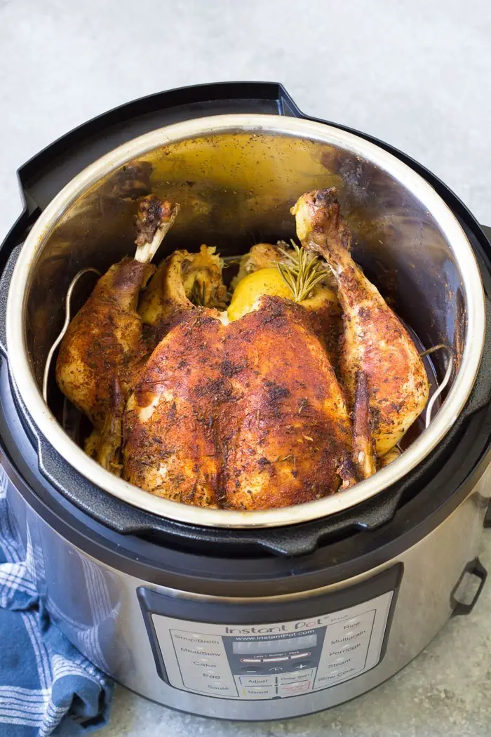 How to cook a whole chicken in an Instant Pot. One of the ...