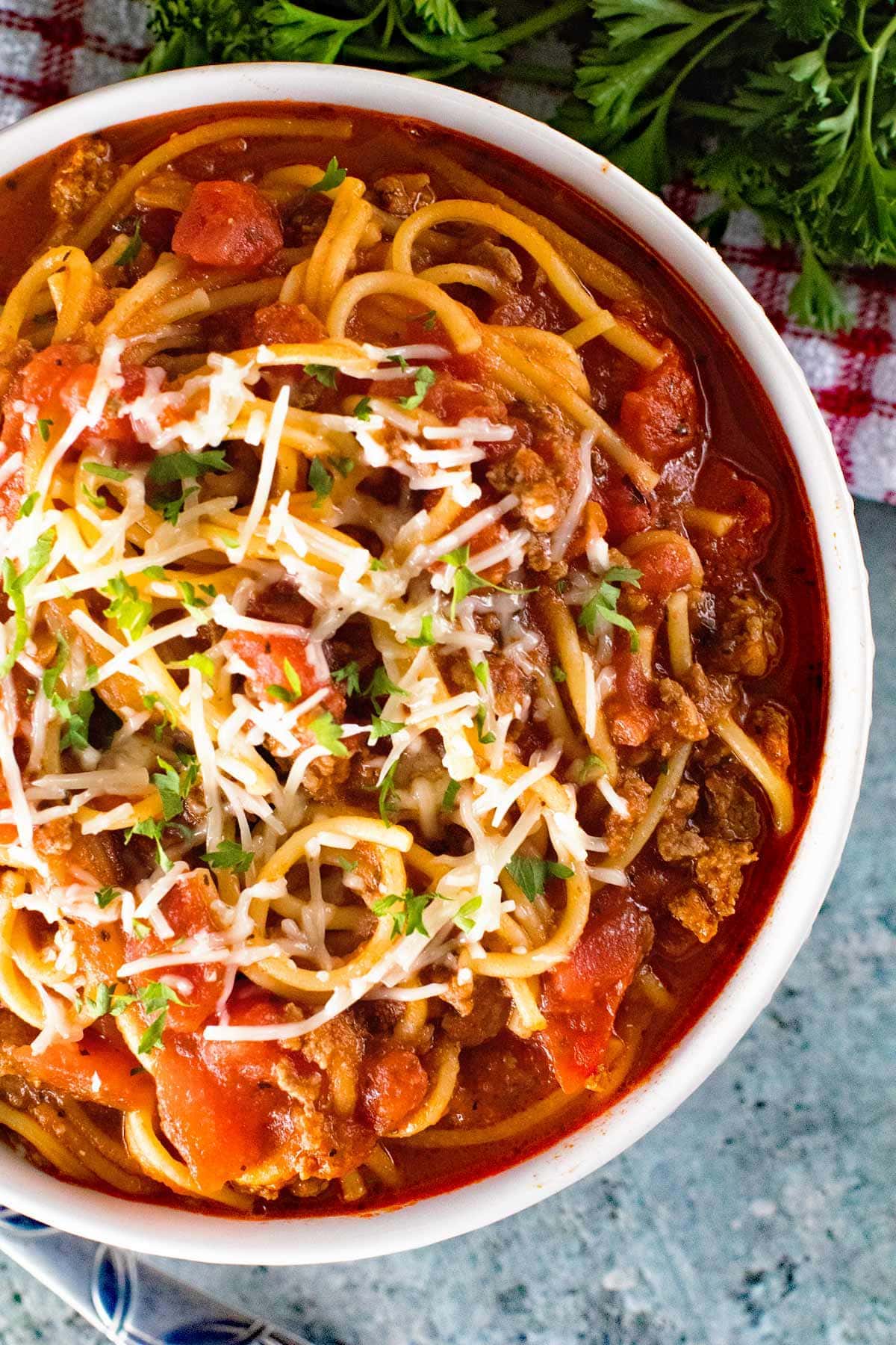 {Instant Pot} Pressure Cooker Spaghetti