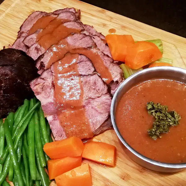 Instant Pot Roast Beef with Creamy Gravy &  Steamed Vegetables
