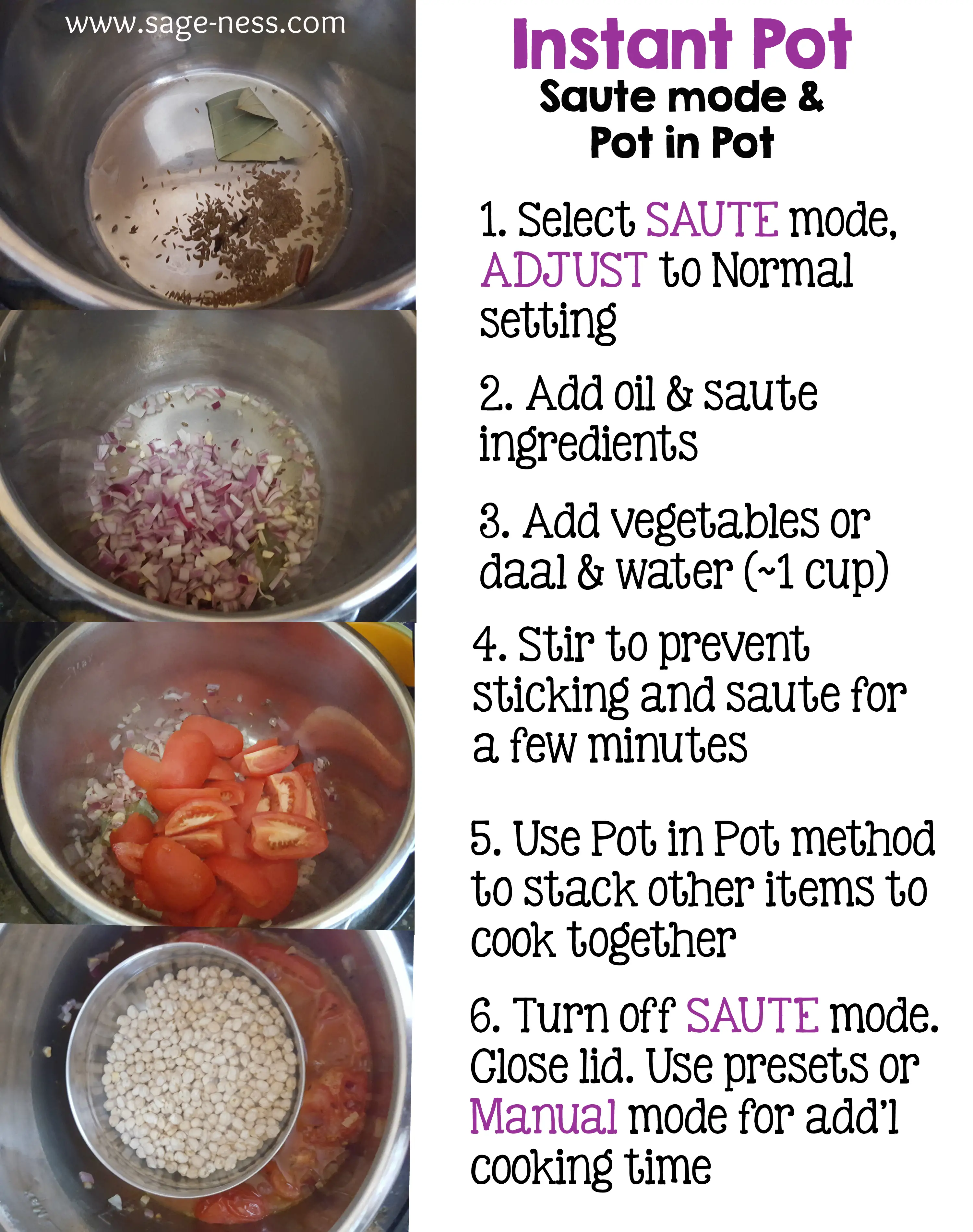 Instant Pot Sauté Mode for Indian food