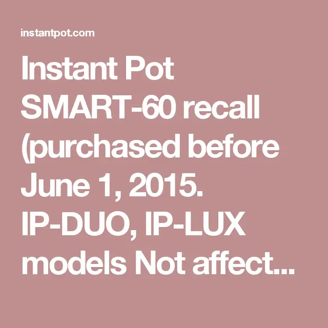 Instant Pot SMART