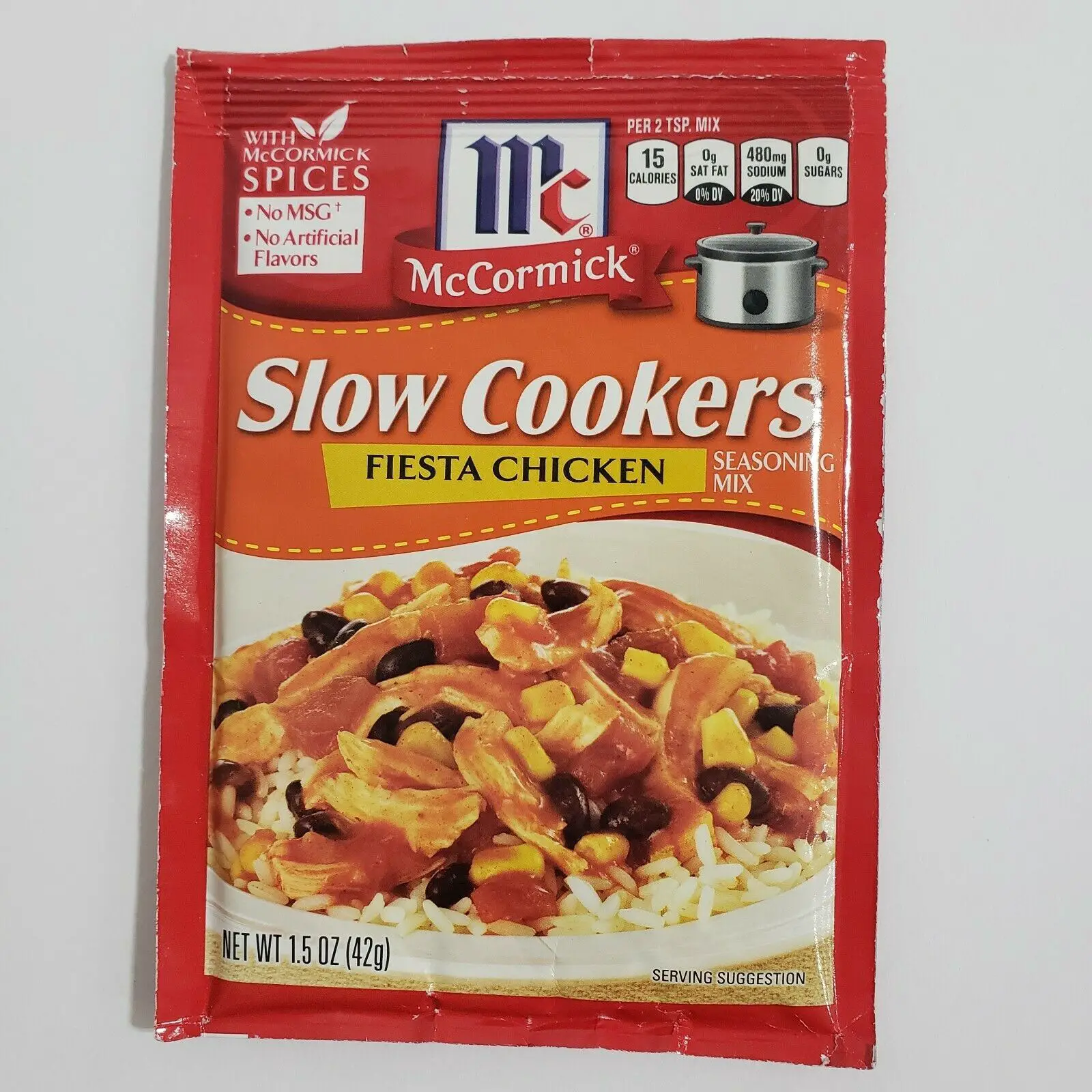 Lot of 6 McCormick Slow Cookers Fiesta Chicken Seasoning Mix 1.5 oz ...