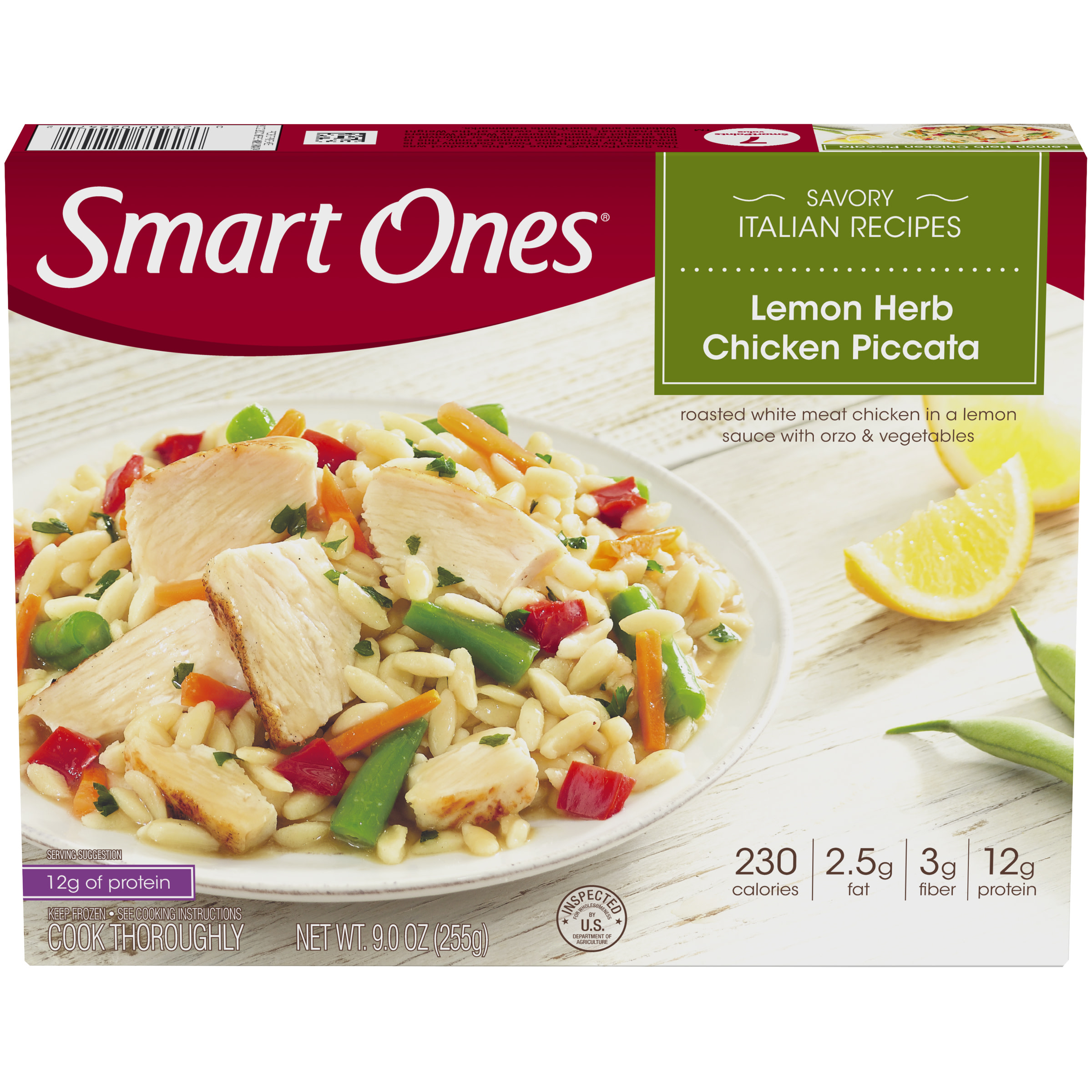 Smart Ones Lemon Herb Chicken Picatta Frozen Meal, 9 oz Box