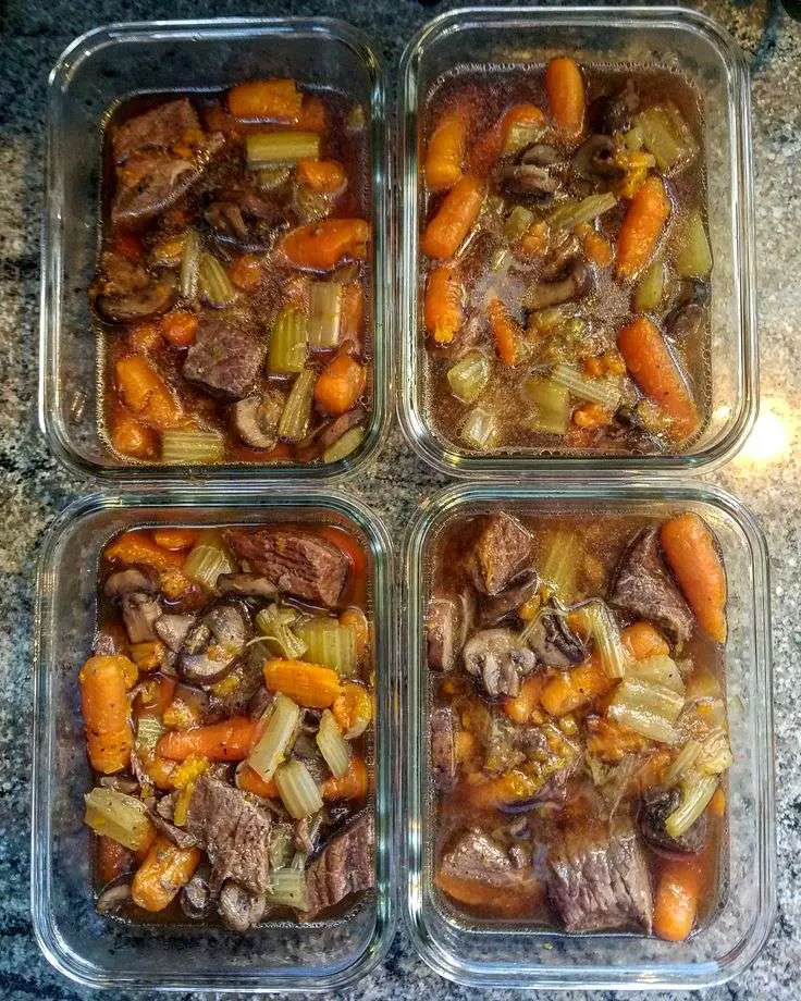 Some beef stew I cooked in my instant pot using frozen ...