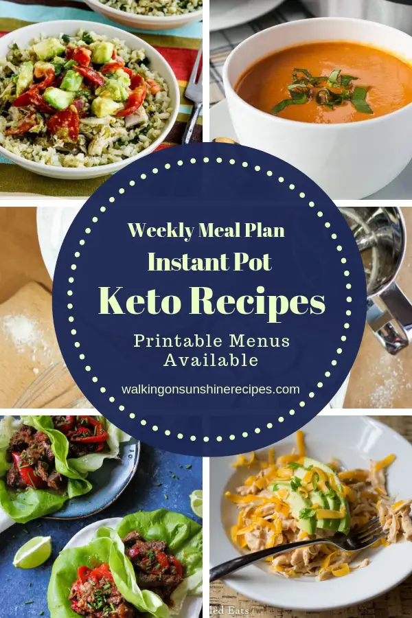 Weekly Meal Plan: Instant Pot Keto Recipes